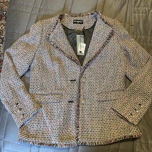 Karl Lagerfeld Tweed Button Up Jacket